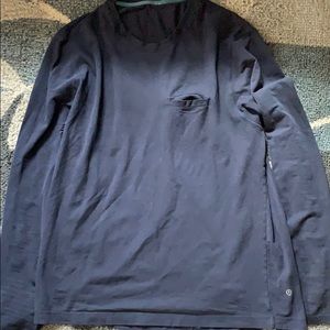 long sleeve navy lululemon shirt